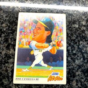 Jose Canseco Score 1991 #398 Sketch series baseball card!!